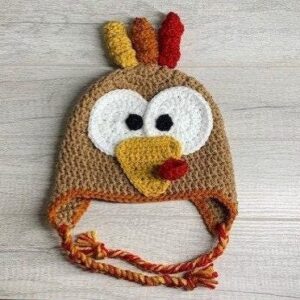Colorful Crochet Turkey Hat