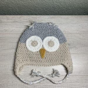 Handmade Crochet Owl Hat