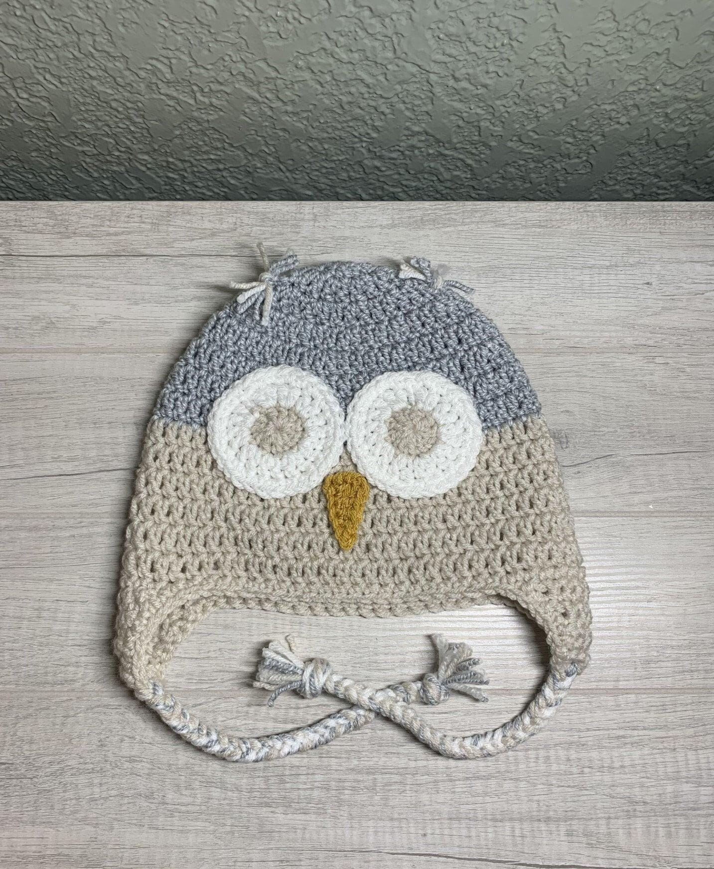 Handmade Crochet Owl Hat - Image 1