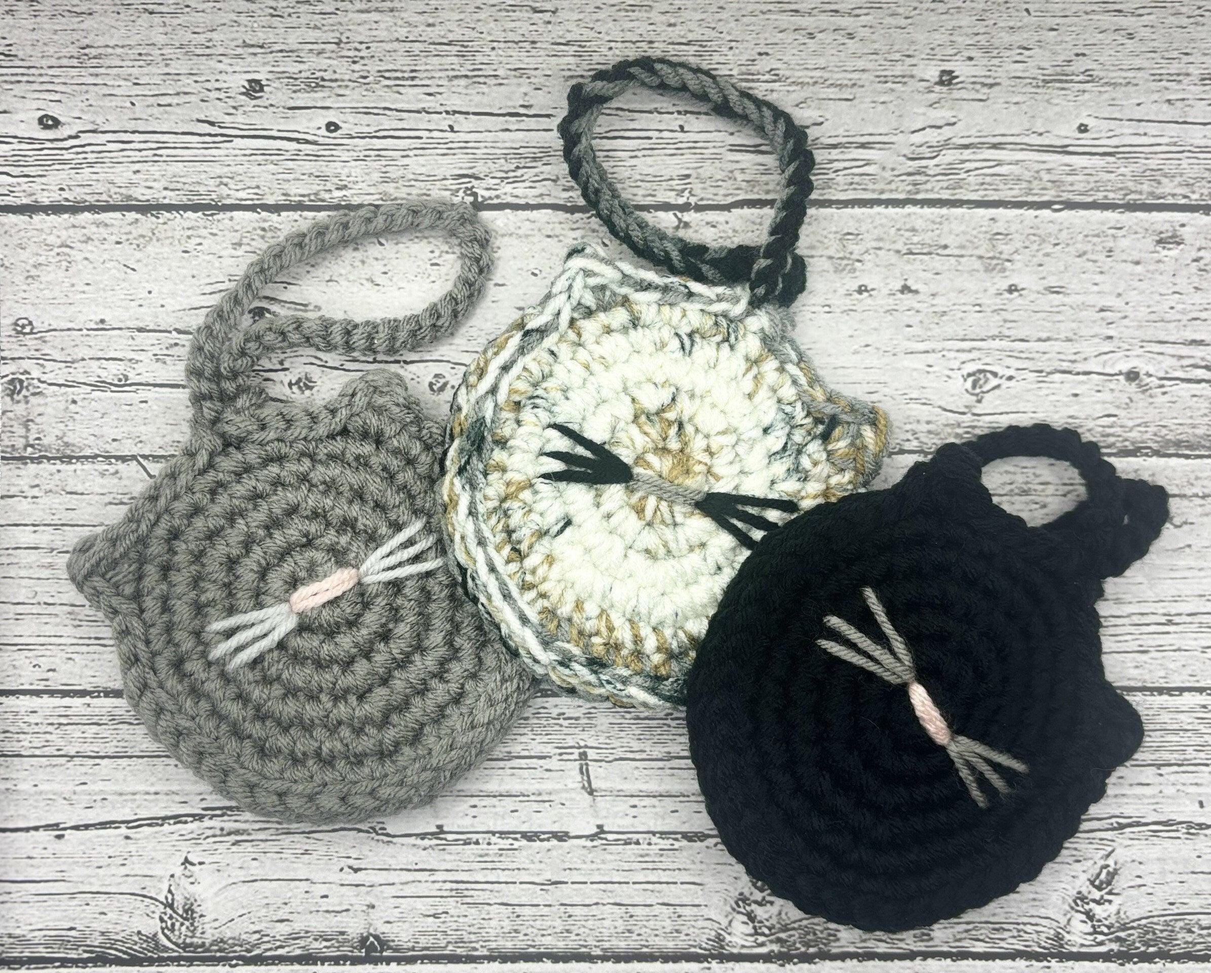 Crocheted Cat Bag Charm - Image 1