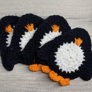 Penguin Crochet Coasters