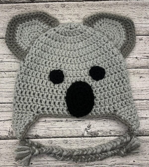 Handmade Crochet Koala Hat - Image 1