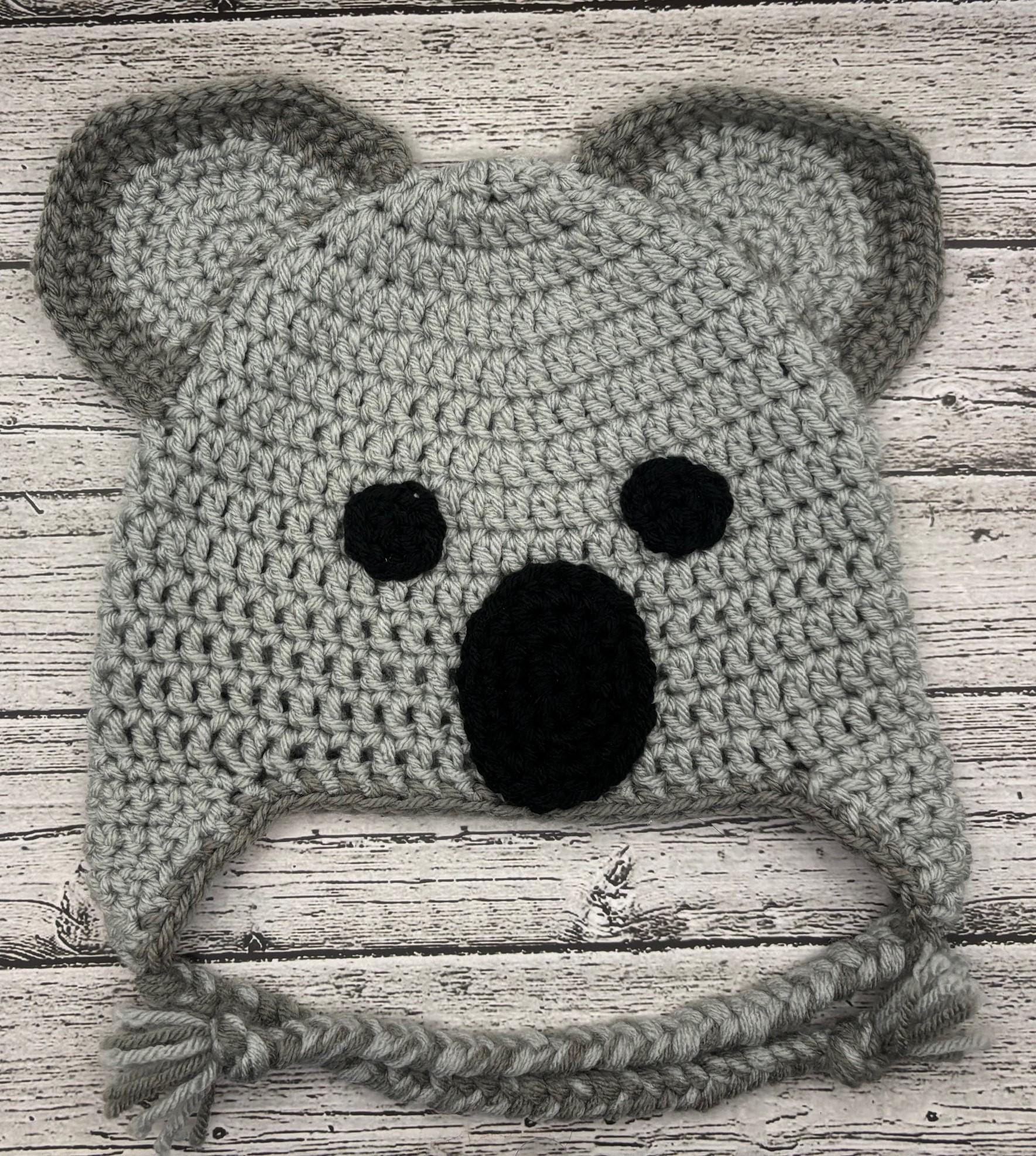 Handmade Crochet Koala Hat - Image 1