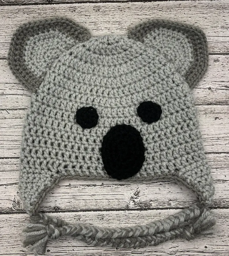 Handmade Crochet Koala Hat - Image 2