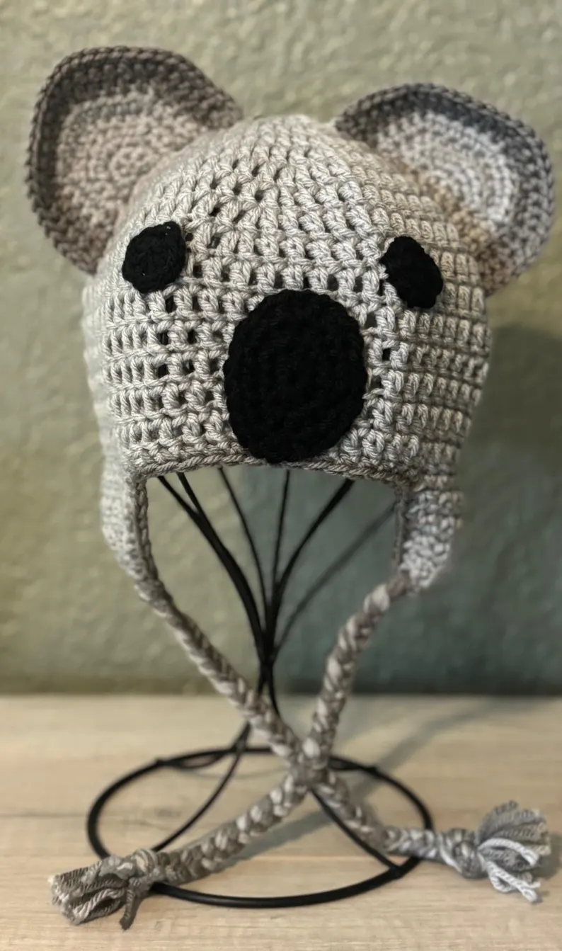 Handmade Crochet Koala Hat