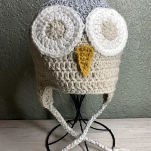 Handmade Crochet Owl Hat - Image 2