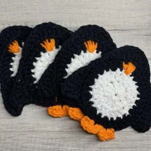 Crochet Penguin Coasters