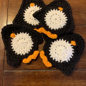 Crochet Penguin Coasters