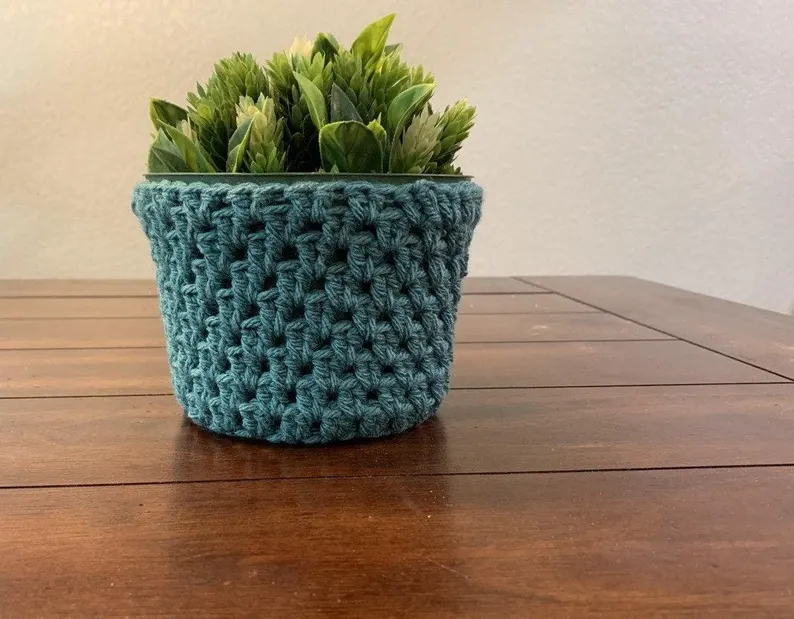 Charming Crochet Plant Cozy - Image 2