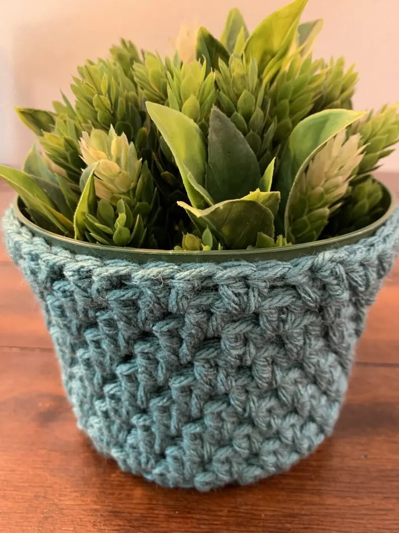 Charming Crochet Plant Cozy - Image 4