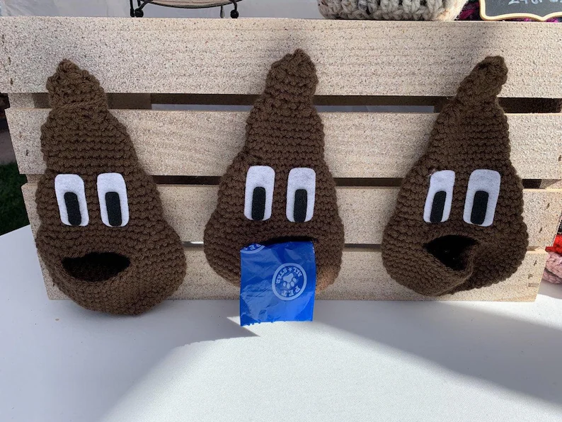 Poop Emoji Dog Bag Holder