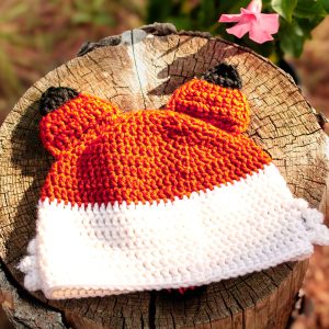 Crochet Sly and Clever Fox Hat - Image 4