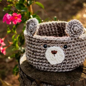 Crochet Bear Basket