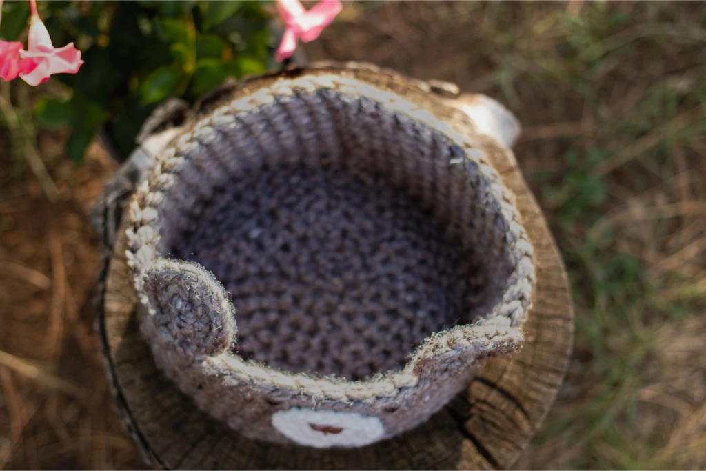 Crochet Bear Basket