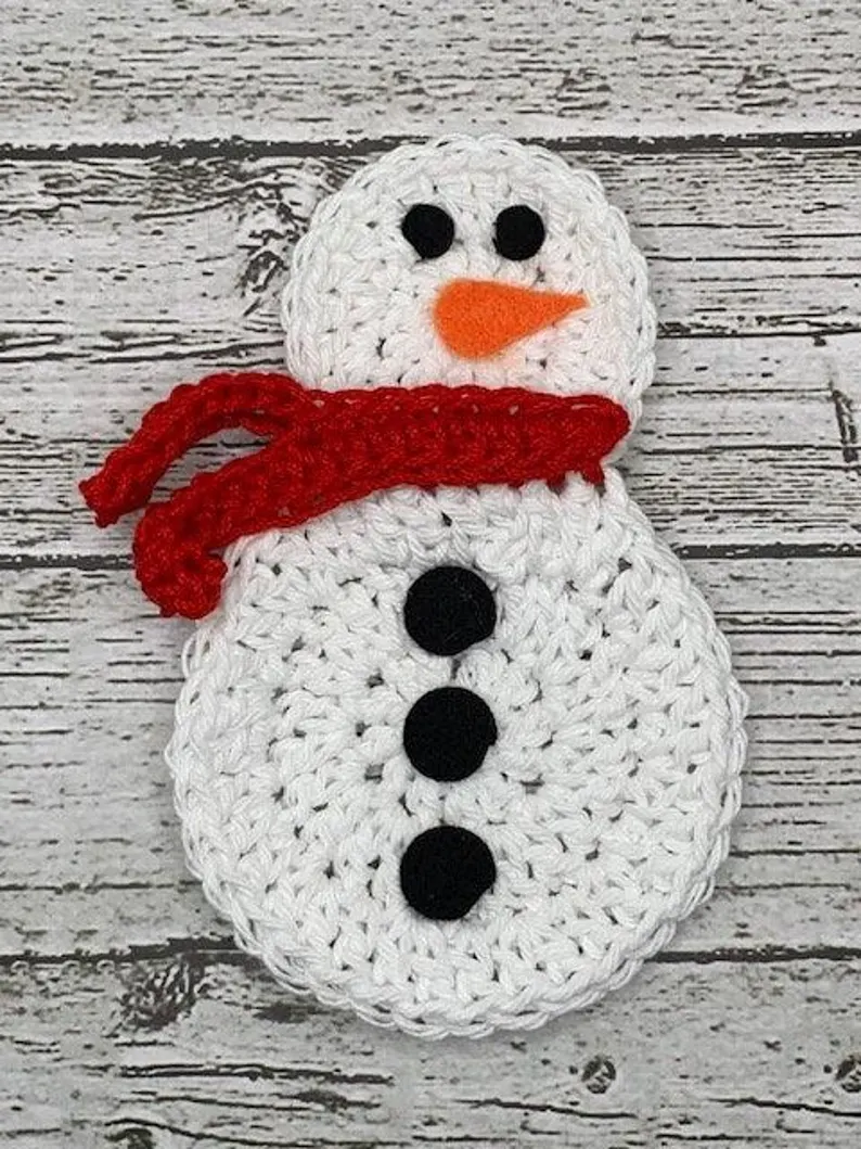 Crochet Snowman Coasters - Image 2