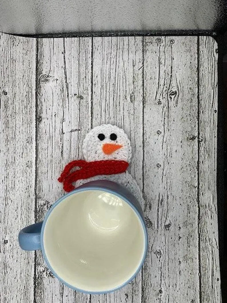 Crochet Snowman Coasters - Image 4