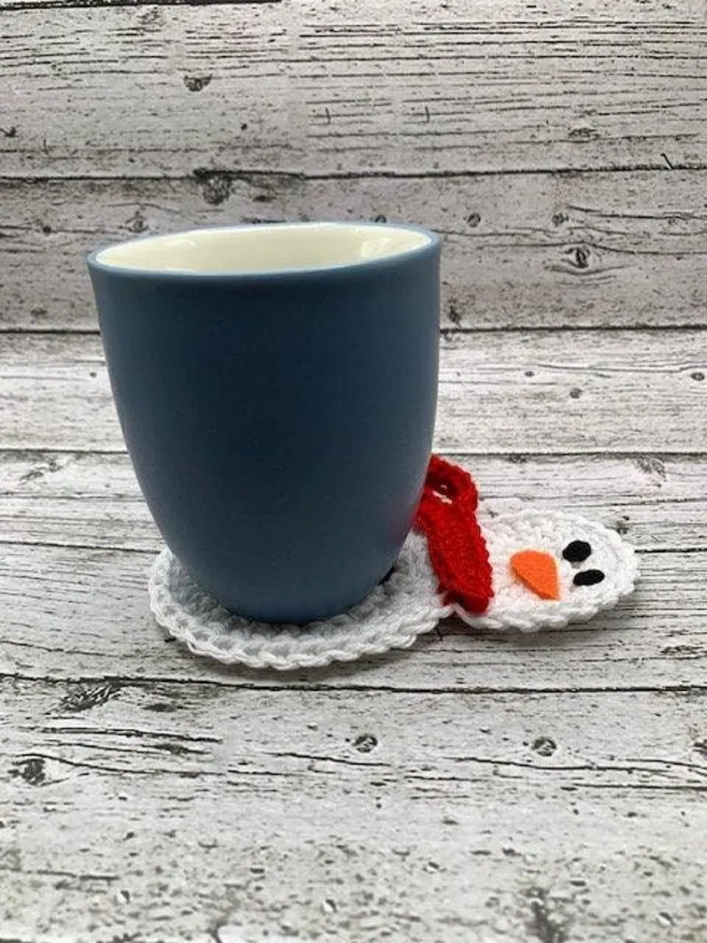 Crochet Snowman Coasters