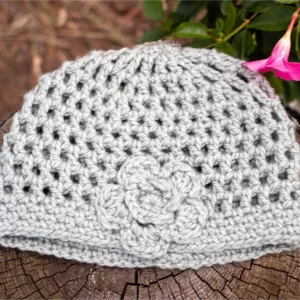 Chic Cloche Hat with Flower - Image 4